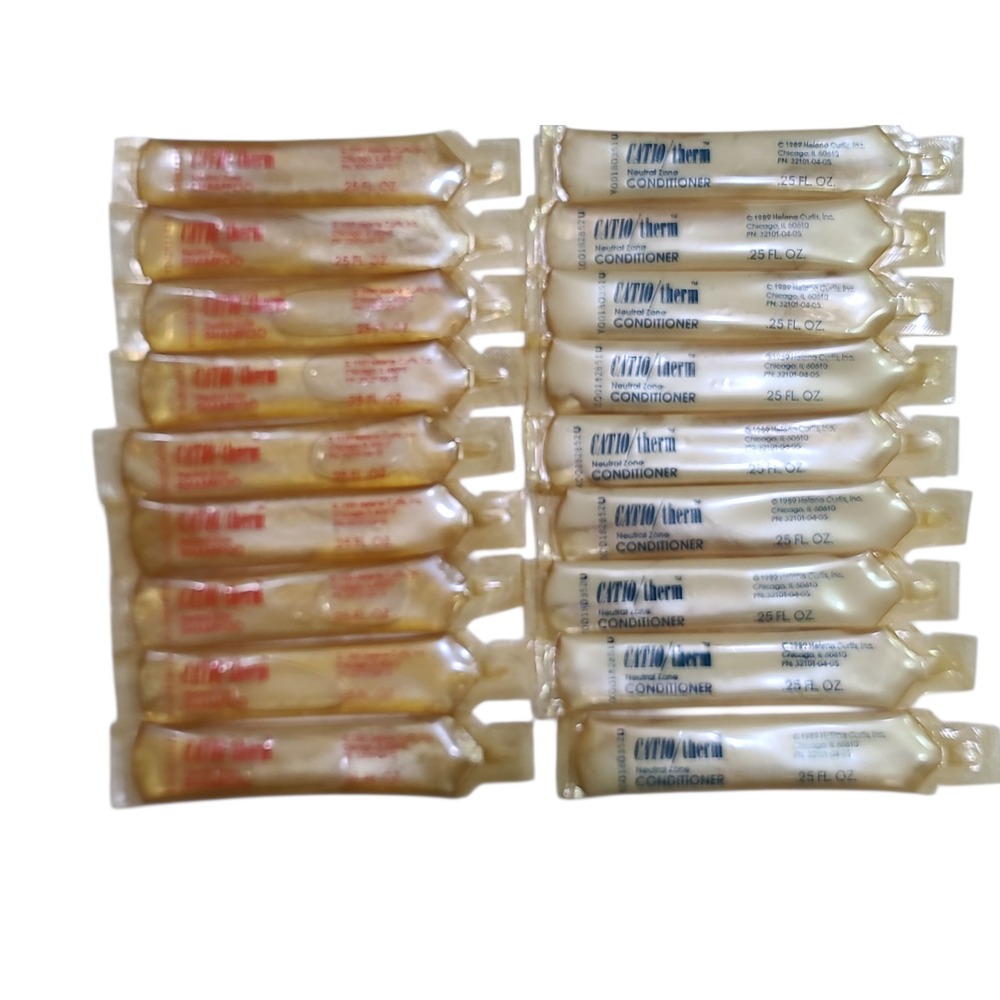 Catio/Therm Neutral Zone Shampoo/Conditioner Single Use Pack 1989 Helene Curtis